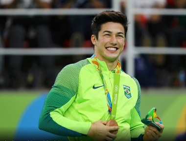 Arthur Nory medalha de bronze com a ginástica no solo na Rio 2016 | Imagem: Reuters