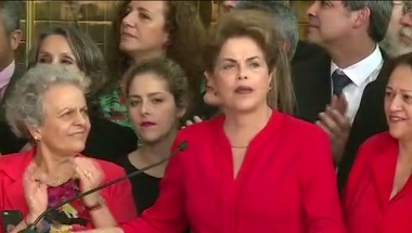 Dilma Rousseff fala em pronunciamento sobre o golpe | Foto: Reprodução/TV Web