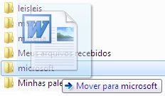 Copiar e colar arquivos e pastas no Windows 7