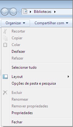 Organizar arquivos no Windows 7