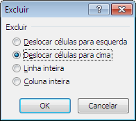 Caixa Excluir | Microsoft Excel